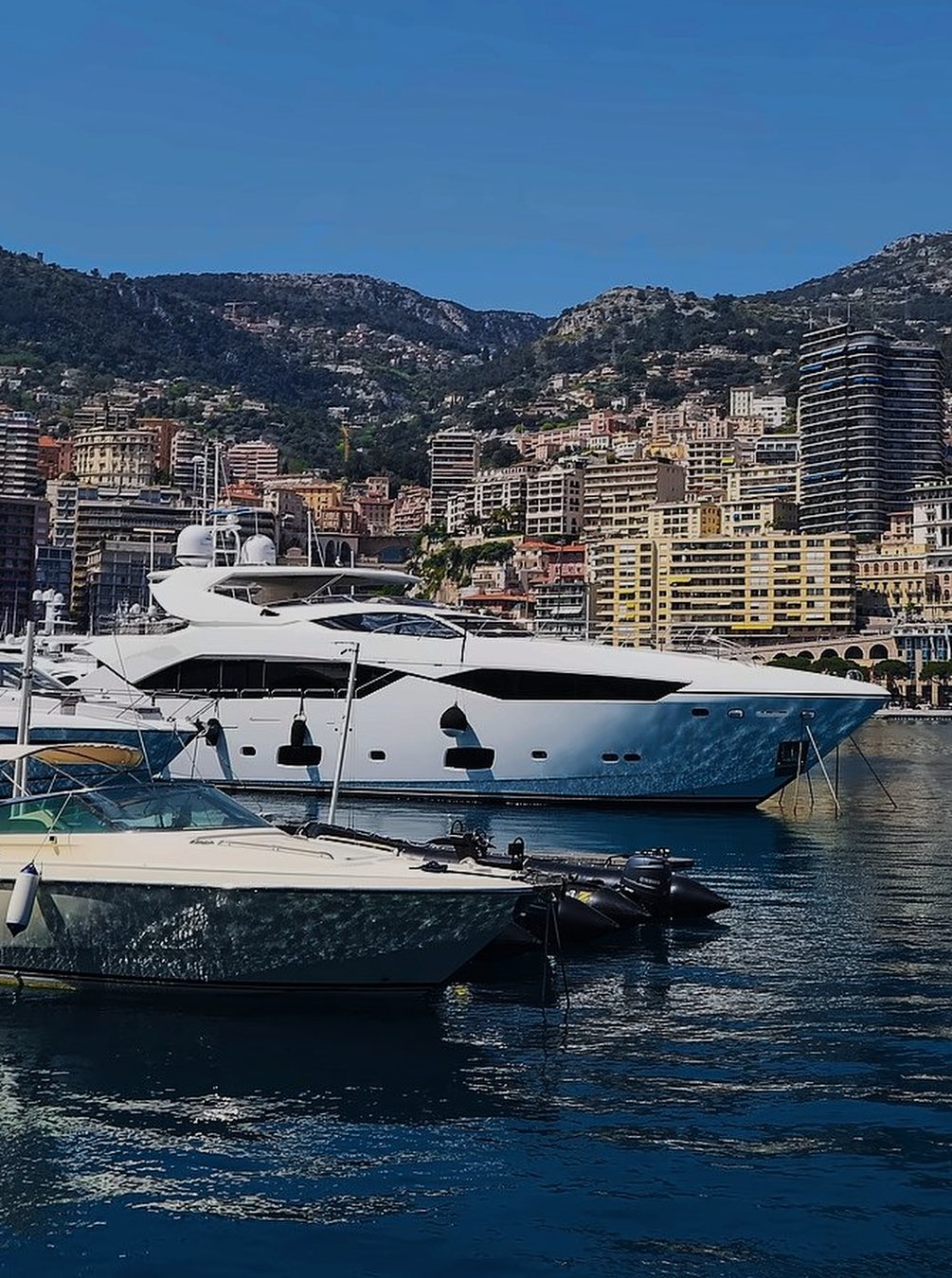 Yacht e barche ormeggiati nel porto di Monaco